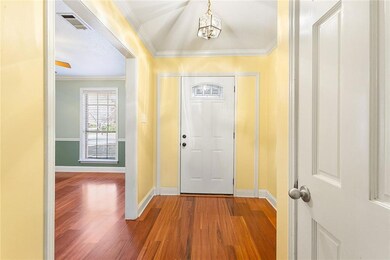 Foyer has doble opening to Dining, Living and Den
