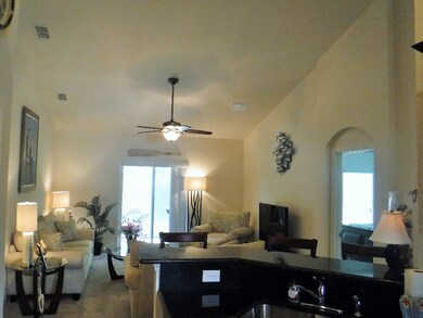 Kitchen open to Great Room with 12' ceilings and B