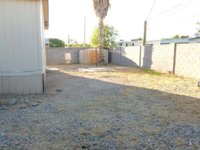 Block enclosed gravel yard