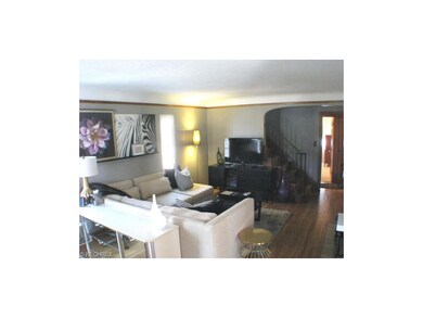 Expansive living room hardwood floors and fireplac