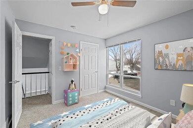 Virtually staged upper level room