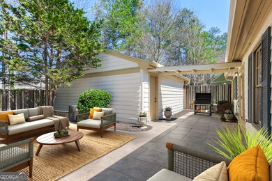 Virtually Staged large outdoor courtyard & patio f