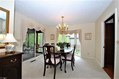 Formal dining room just off kitchen with walk in b
