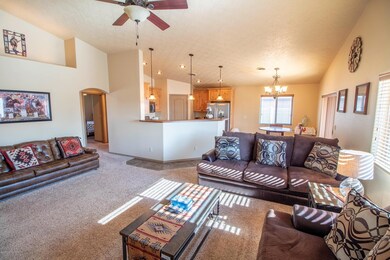 Living, kitchen, dining