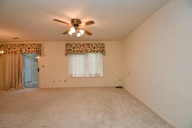 The combination living room and dining room are ve