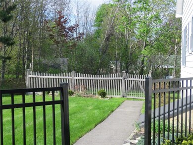 Walkway entrance to the private back...