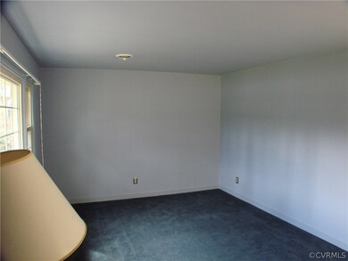 A shot of the living room from near the front door
