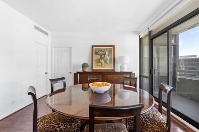 Dining room with access to the private balcony.