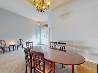 Side view of formal dining area