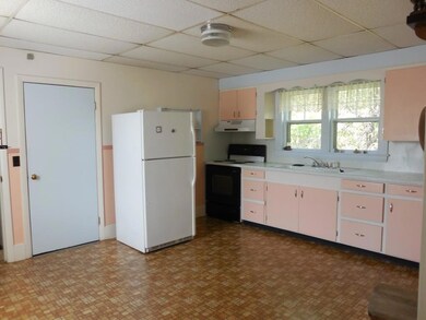 Large kitchen off house entry....