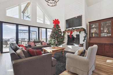 Large open air living with soaring ceilings