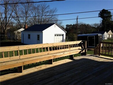 Large deck with built in seating.........entry sta