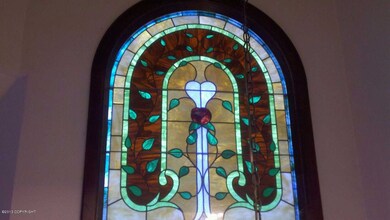 Stained glass in entry