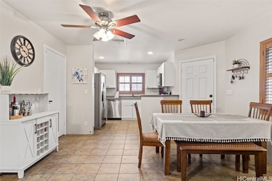 Dining area looking towards kitchen.