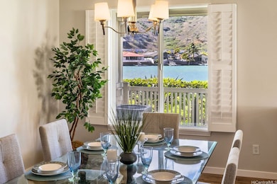 There is a vibrant water view from your dining tab