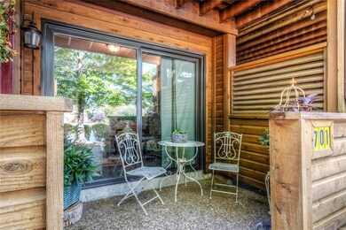 One of two covered patios