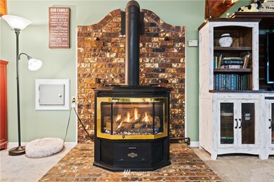 Gas fireplace in living room