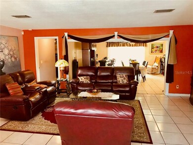 Family room to the kitchen area