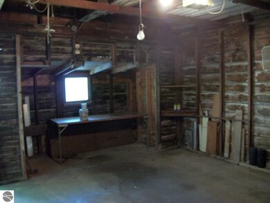 inside the garage.