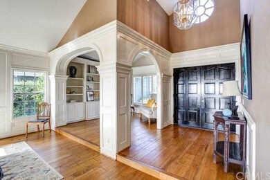 Entry with double doors and gorgeous hardwood floo
