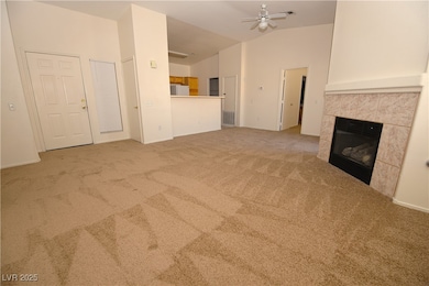 Unfurnished living room featuring carpet flooring,