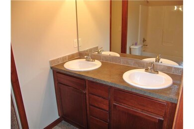 Bathroom. Master raised double vanity
