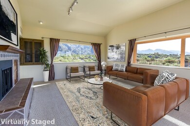 Virtually staged living room views