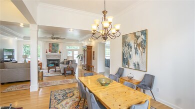 View of the formal dining room looking back at the front living room. I love this open, airy and bright space. Very sophisticated palate.