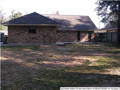 View from back yard. Deck located on the right.