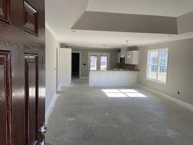 Entry into open living room concept