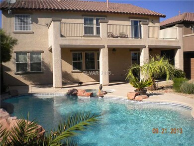 Exterior Back. Beautiful yard with pool and spa