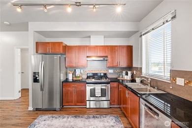 Newer stainless appliances.