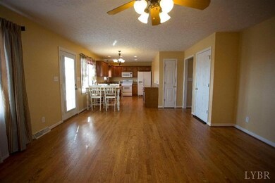 Open floor concept w/view from family room firepla