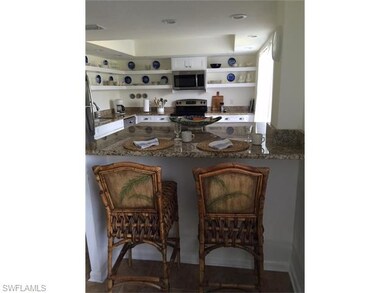 spacious granite breakfast bar