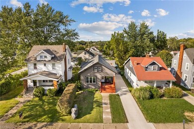 View of front of property with a front yard
