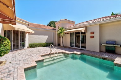 Sun filled courtyard with private pool