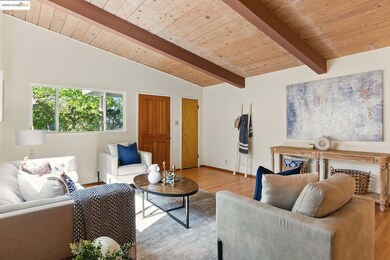 Beautiful wood beam vaulted ceilings on both the main and upper floors.