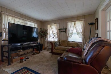 Living room featuring carpet