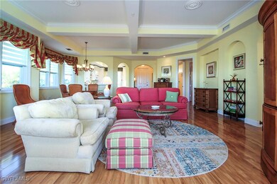 Living room featuring Cherry hardwood wood floorin