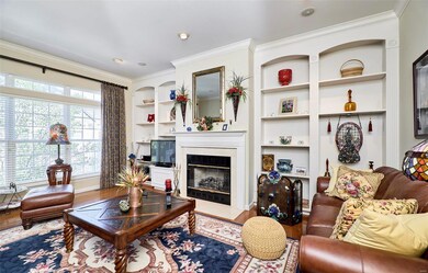 Note the built-in bookshelves