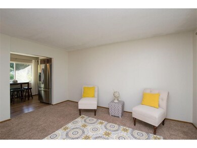 Living Room with backyard view