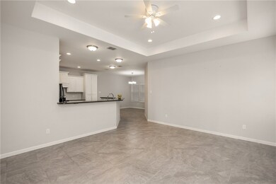 Open concept Living into Kitchen