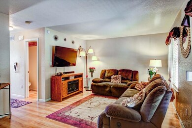 Living room with newer flooring