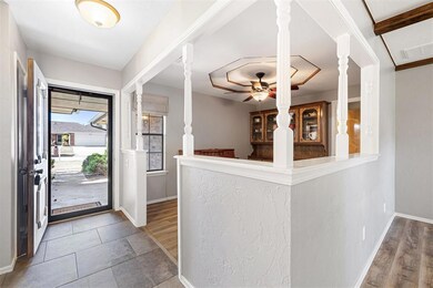 Entryway with light hardwood / wood-style flooring