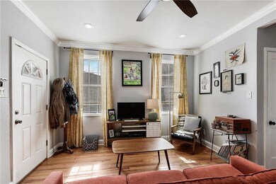 Living room in open concept space
