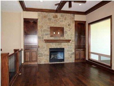 View of designer kitchen from Hearth Room