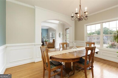 Formal dining room with natural light