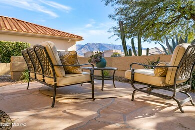Flagstone courtyard patio with views