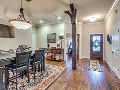 Tall ceilings and true hand-scraped wood flooring.