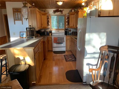 Hardwood floor in the kitchen.